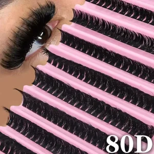 Customized 30D 100D 10 Rows Large Capacity Fluffy European Style False Lashes 8-16mm Mix Segmented Eyelash Extension