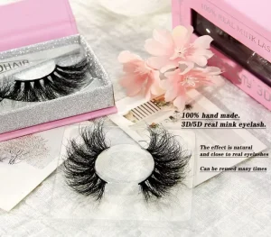 Customized 3D Full Strip Own Brand Natural Long Design Real Mink False Individual Lashes