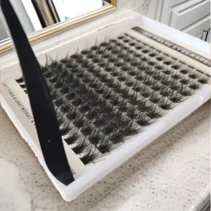 Customized 8 16mm Segmented Eyelashes Handmade Cluster Lash Extensions Kit with Mixed Sizes Private Label DIY Lashes