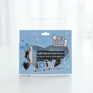 Customized CC DD 0.07mm Cluster Lash Kit Handmade Individual Fan Eyelashes with Private Label
