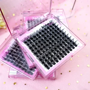 Customized Cluster Lashes Kit Fluffy Individual Wispy Cluster Lash Kits
