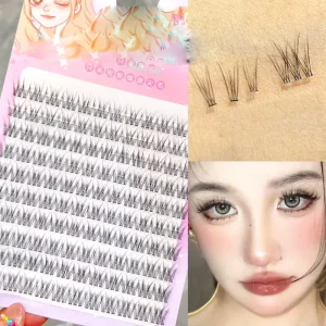 Customized Cluster Lashes Private Label C D Curl Segment Pre Cut Extension Kit Eyelashes DIY Cluster Lashes