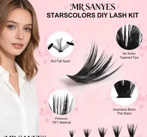 Customized Clustered Eyelash Segmented Lashes Premium New Arrival Curl Mix Length for Wedding and Glam Makeup Looks