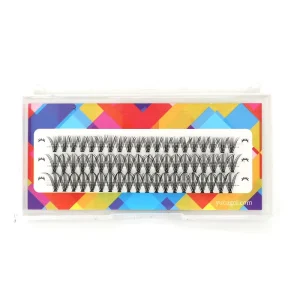 Customized DIY Pre Cut Synthetic Handmade Black Cotton Band 0.10mm Thickness Eyelash Extensions Individual Lash Clusters