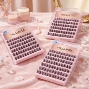 Customized Full Strip Eyelashes Ultra Soft 3D Invisible Clear Band for Everyday Wear and Subtle Glam