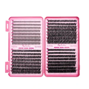 Customized Handmade DIY Large-capacity False Eyelashes 32-row Eyelash Book Natural Soft 40D+50D+60D+80D Glue Tool Set (Mixed