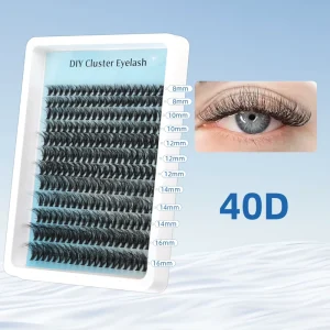 Customized Individual Diy Cluster Eyelash Extension 30D 40D 50D 60D 80D 100D Segment Pre Cut False Fluffy Diy Cluster Lashes
