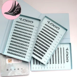 Customized Logo Diy Pre Glued Lash Clusters Vegan Cruelty Free Self Adhesive Eyelashes Pre glued lashes