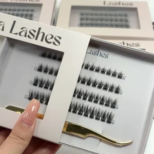 Customized Logo Wispy DIY Glueless Lash Clusters Vegan Cruelty Free Mixed Lengths Self Adhesive Eyelashes Clusters Suppliers