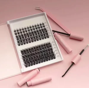 Customized Magnet Box for Lash Clusters Private Label Diy Lash Kit 8mm-18mm Handmade Individual Cluster Lashes