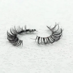 Customized Packaging Super Fine Light Weight Korean Pbt 3D False Eyelashes Fake Bottom Lashes With Personal Logo
