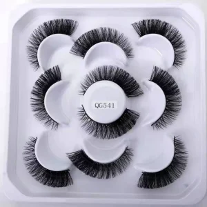 Customized Packing Handmade Real Wispy Fluffy 25mm DD Curl Eyelash Mink Strip Eyelashes Russian Volume Strip Lashes