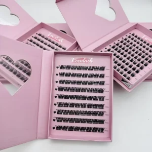 Customized Professional Cruelty Free Synthetic Hair Segmented Eyelashes Cluster Long Lasting Super Soft Home Eyelash