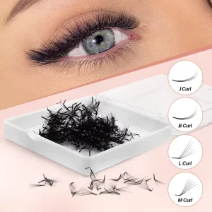 Customized Specialty Pro Made Lash Curls J L M B Curl Premade Fans M L Curl Lash Trays Promade Lashes