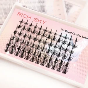 Customized Synthetic Hair Luxury Lash Cluster No Band Private Label Cluster Lashes 8mm 25mm