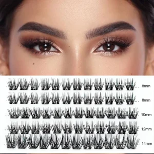 Customized Wispy False Eyelashes Extensions Segmented Precut DIY Lash Extension Kit C D Curl DIY Cluster Lashes