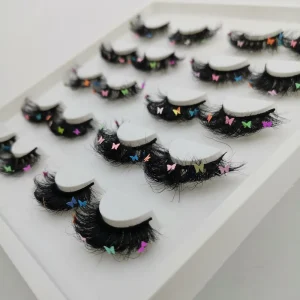 Cute Style Butterfly Eyelashes Custom Christmas Eyelashes Real Hair Mink Lashes Vendors