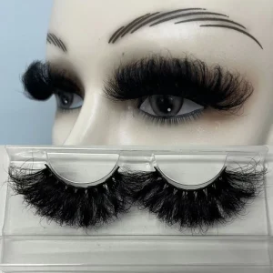 Cutely Free Mink Eyelash Vendor Customized Lash Box With Logo Strip Lashes Full Thick Band 5D Lashes