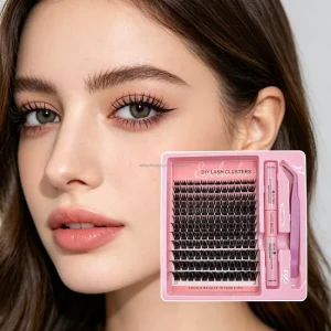 D Curl 1 Pair Lightweight Cluster False Eyelashes for Retail