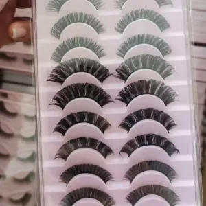 D Curl Eyelashes Wispy Feather Silk Lashes Natural Flutter Strips Comfort Fit Band 3D Faux Mink Eyelashes