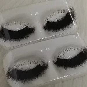D Curl False Eyelashes Bottom and Top Lash Handmade 5D Fluffy Real Mink Strip Lashes 25mm