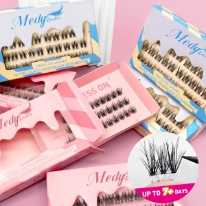 D Curl Fluffy Lash Clusters 8-16mm DIY Self Grafting Synthetic Fiber Eyelash Extensions for Daily Party Wear