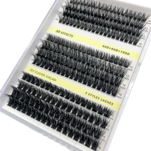 D Curl Fluffy Wispy Faux Mink Cluster Eyelashes
