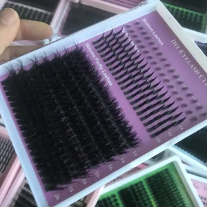D Curl Natural Lash Cluster Kit Complete DIY Eyelash Extension Set Custom Logo Private Label