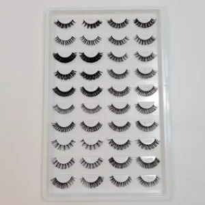 D Curl Strip Eyelashes Faux Mink Lashes Vendor Vegan Lashes Volume Russian Strip Lashes Bulk
