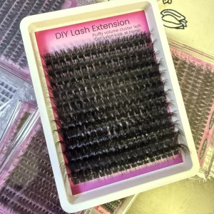 D Curl Thick Spiky Extra Long Cluster Lashes
