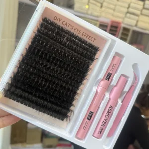 D Curl Thick Spiky Extra Long Manga Style Lash Clusters