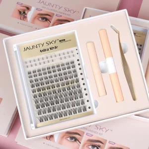D Curl Wide Band 8-16mm Fairy Style Self Grafting With Remover Segment Cluster DIY Lash Kit