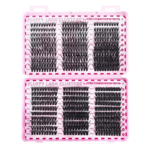 D Individual Cluster Lashes 9 16mm DIY Segment Volume Natural Black Cotton Band Semi Hand Made False