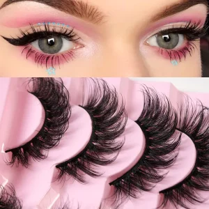 DD Volume Long Lasting Mink Eyelashes Natural Drama Curly Eyelashes Artificial Mink Russian Eyelashes