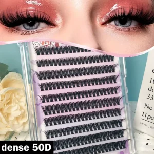 DIY 0.07mm C D Curl Individual Lashes Cluster Eyelashes 8-25mm Length Thick Fluffy Private Label False Eyelashes