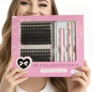 DIY 0.07mm D Curl Individual Cluster Eyelashes 9 16mm Length 14 Rows Thick Fluffy Private Label False Eyelashes