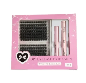 DIY 0.07mm D Curl Individual Cluster Eyelashes 9 16mm Length 14rows Fluffy Thick Custom Logo False Eyelashes