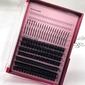 自有品牌簇状睫毛 DIY 纤细簇状睫毛延长件
