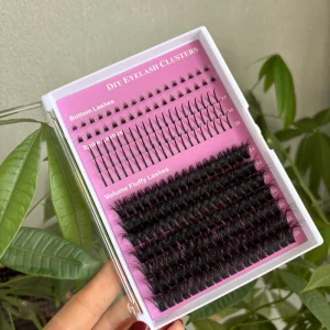 天然短细柔软DIY下睫毛延长件 睫毛簇