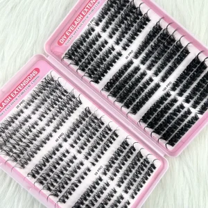 DIY 30D 40D 50D 60D 80D 100D Cluster Lashes Mixed Density Individual Segmented Lash Combo Kit