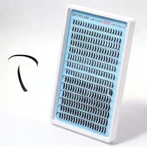 DIY 簇状睫毛 柔软舒适 分段睫毛 适用于预扇形睫毛延长套件 尖簇底 合成毛发