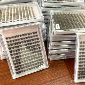 自然睫毛簇状睫毛 DIY 睫毛簇状混合托盘 蓬松睫毛 带定制徽标