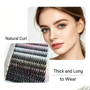 DIY Bridal Makeup 3D Fluffy Segmented Lashes Ultra Thin Band