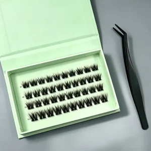 预涂胶半睫毛自粘条状睫毛 一簇式睫毛 DIY睫毛 无需胶水 防水蓬松风格 CE ISO