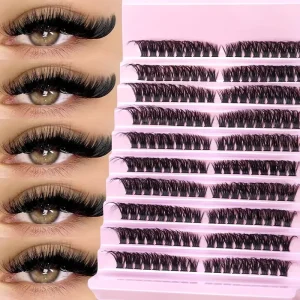 DIY Cluster D-Curl False Eyelash Set Voluminous & Curly Self-Application Cross-Border Ready Stock Elongating