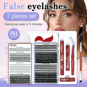 DIY Cluster Eyelash Synthetic Individual Lashes 10-18mm Mix Reusable Handmade for Extensions 12 Rows Mega Volume