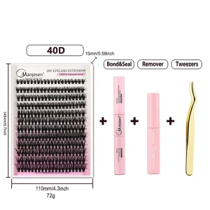 DIY Cluster Eyelashes 10-14mm Natural Individual Segmented Lashes