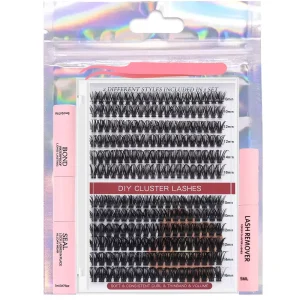 DIY Cluster Eyelashes 12 Lines New Individual Eyelash Cluster Extensions D Curl Pre Cut Segment DIY Lash Extension Kit