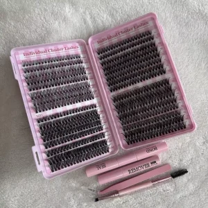 DIY Cluster Eyelashes Segment Lashes Cluster Kit Eye Lashes Clusters Vendor Bond Sealer Remover Brush Tweezer