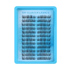 DIY Cluster Eyelashes Thick Crisscross Style Gentle Wear Eye Beauty Tool Handmade Crisscross Cluster Lashes